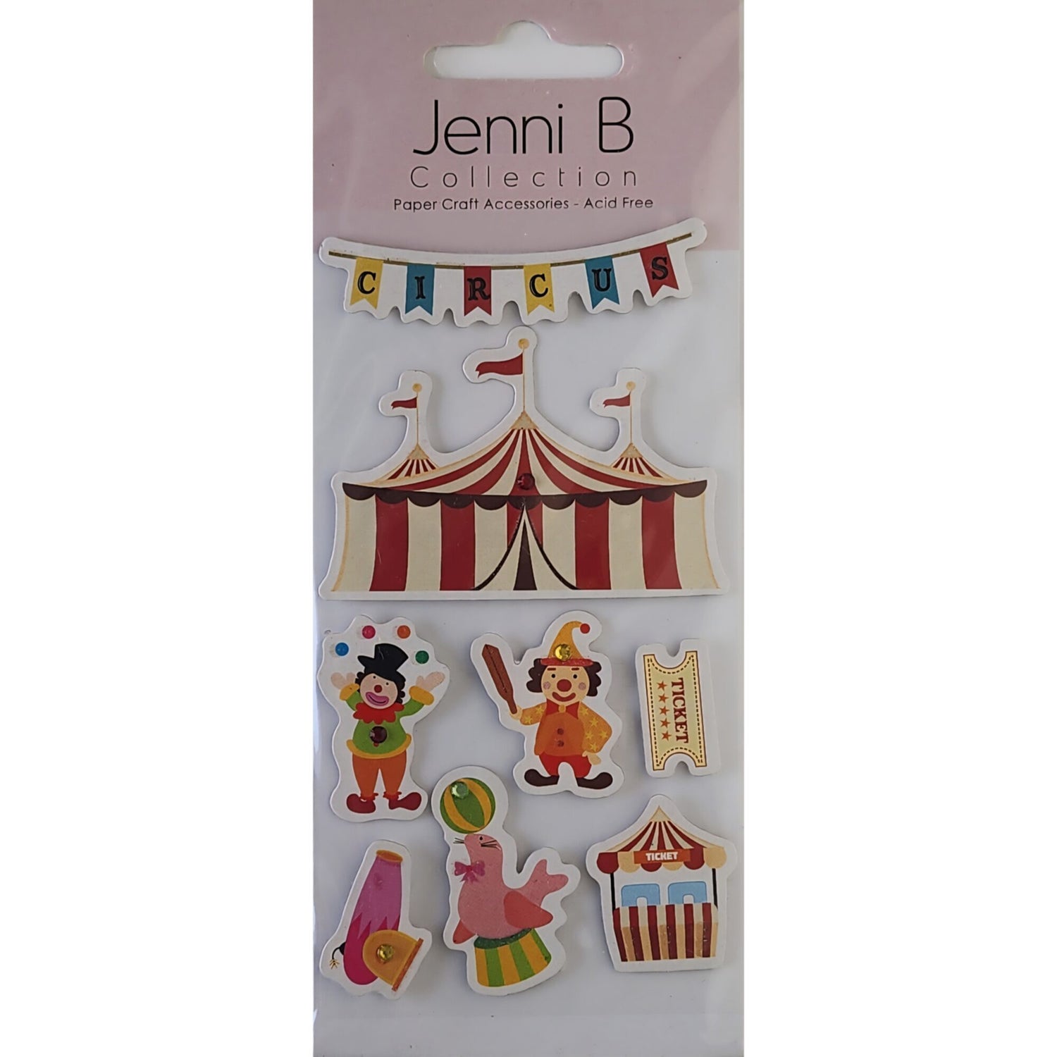 Jenni B Dimensional Stickers - Circus