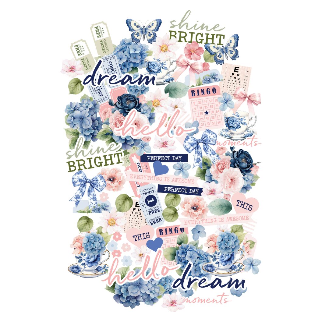Uniquely Creative Vellum Creative Cuts - Indigo Bloom