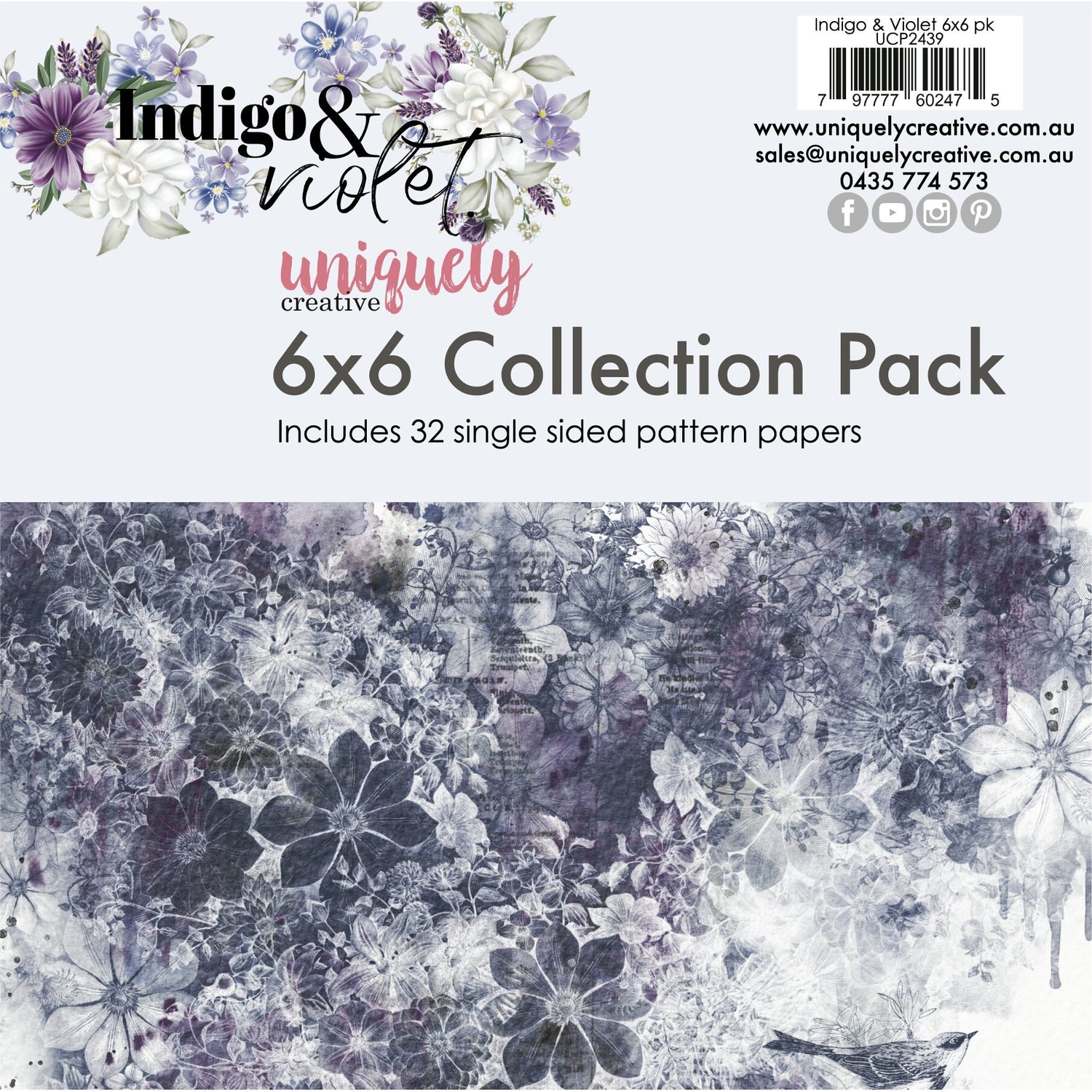 Uniquely Creative Indigo & Violet - 6x6" Collection Pack (32 papers)