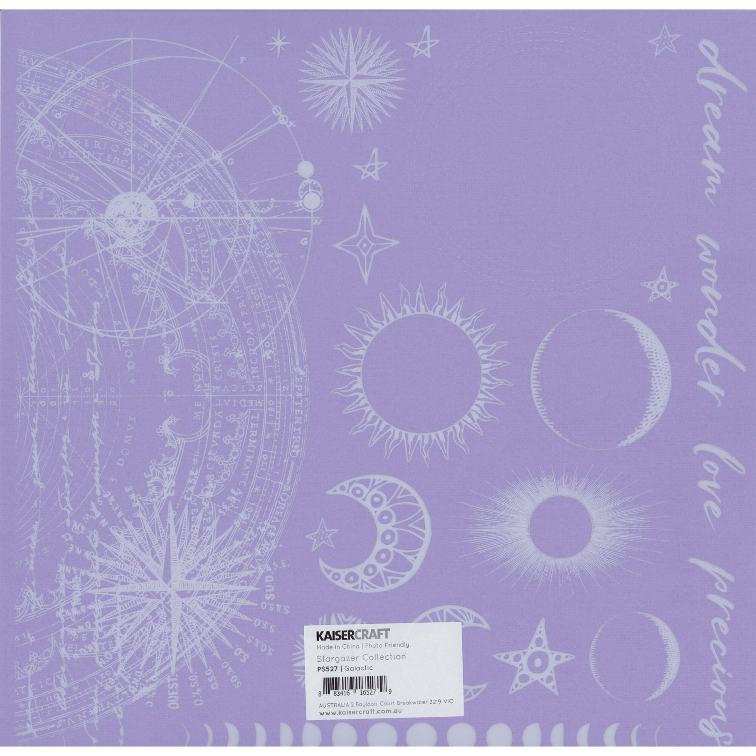 Kaisercraft 12x12" Speciality Paper - Galactic - Acetate
