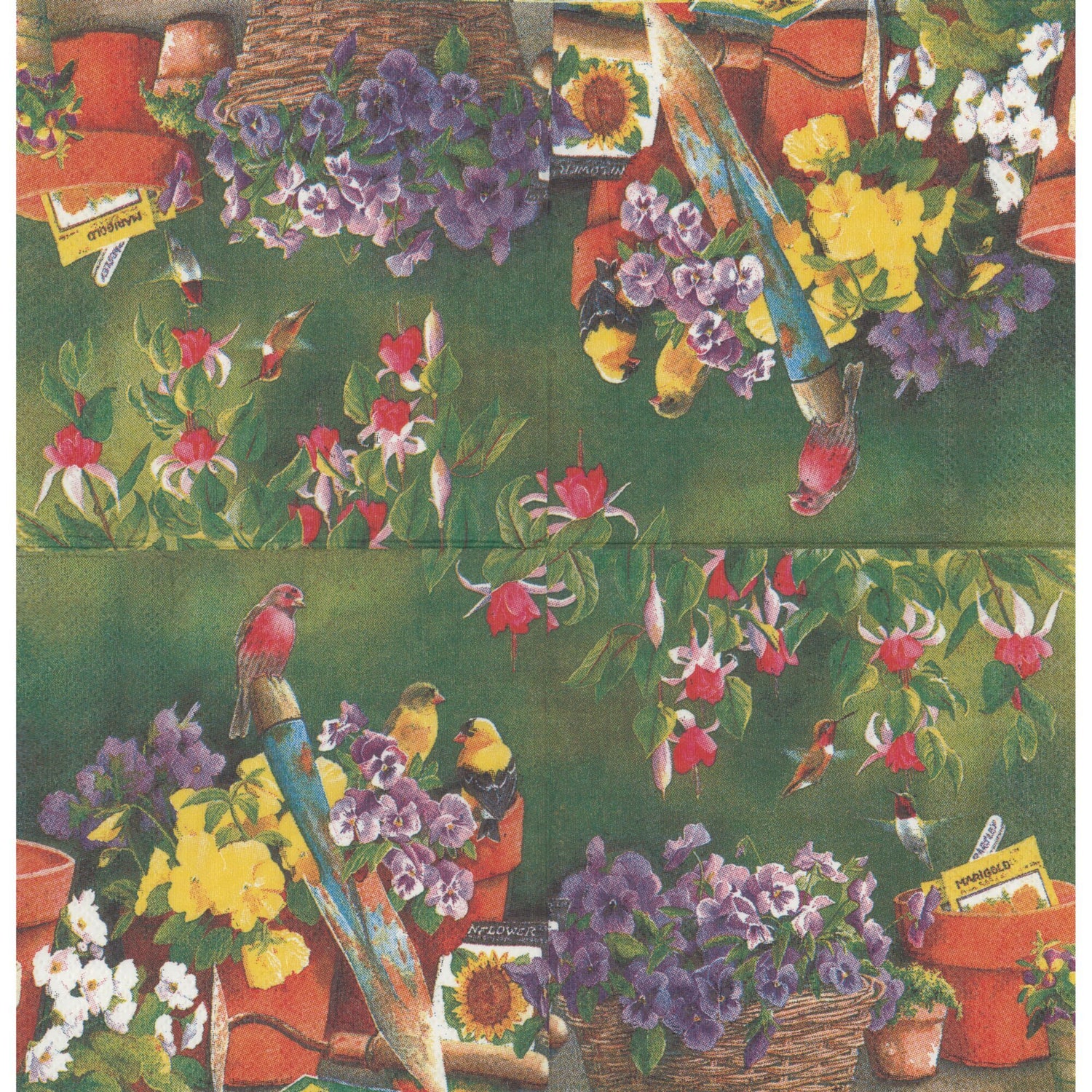 Cypress Home Cocktail Napkin/Serviette - Garden Delight