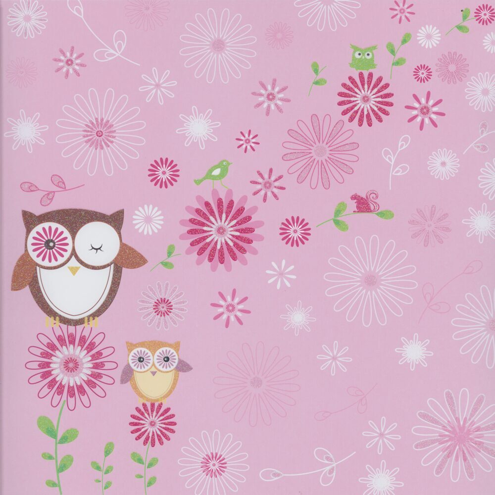 My Memories 12x12" Speciality Paper - Glittering Garden Owl (Glitter)