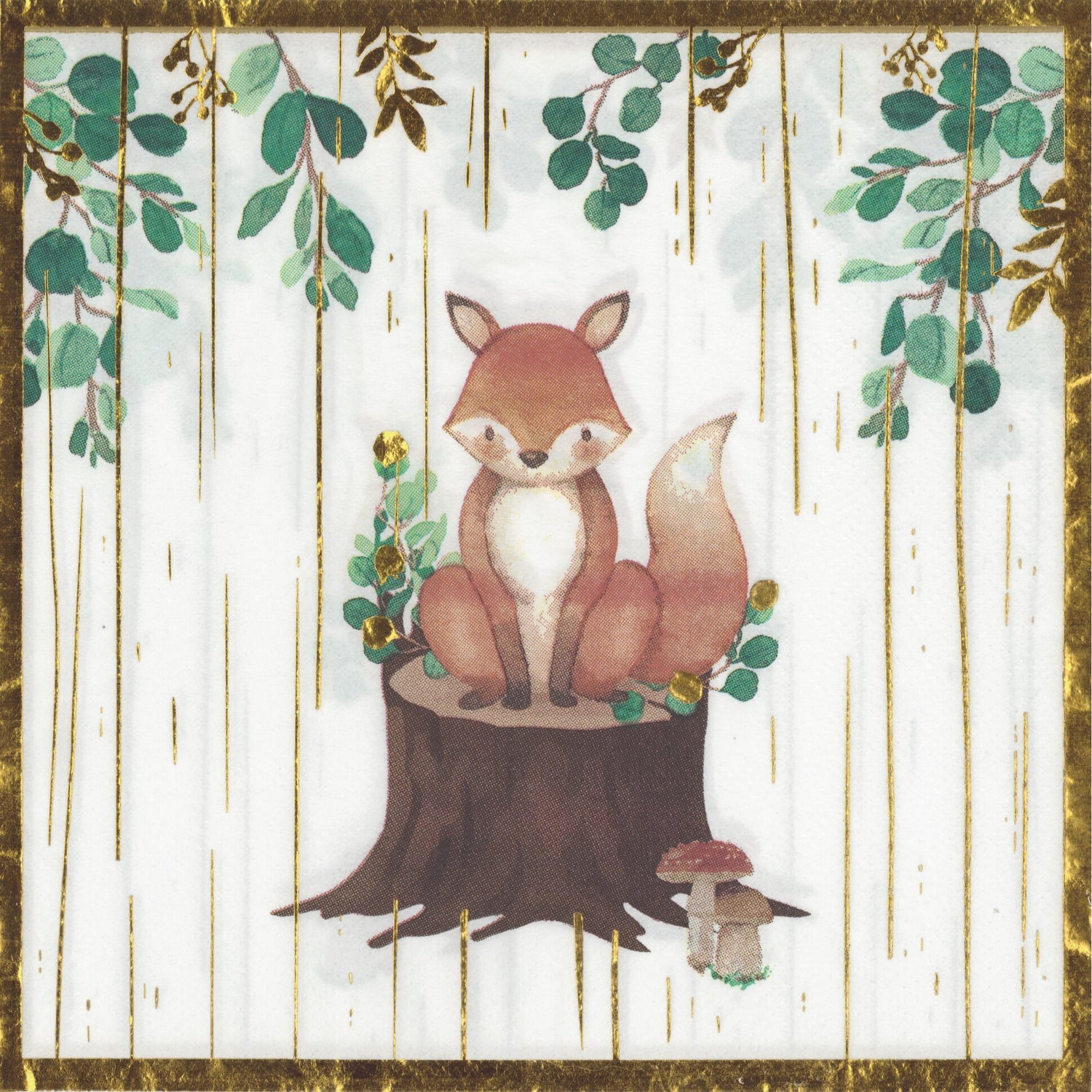 Unbranded Napkin/Serviette - Golden Fox