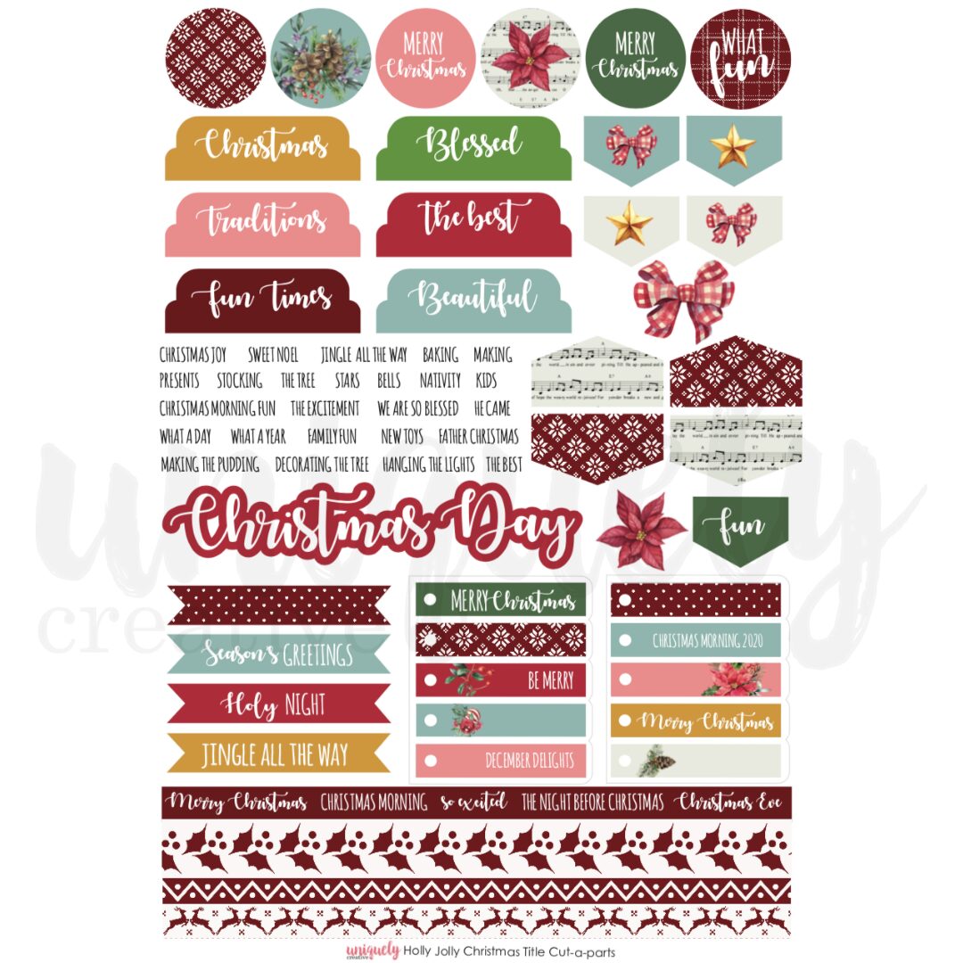 Uniquely Creative Cut-a-Part Mini Sheet - Holly Jolly Christmas