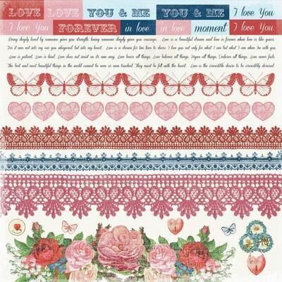 Kaisercraft 12x12" Sticker Sheet - Key to My Heart