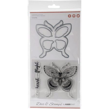 Kaisercraft Decorative Die & Stamp Set - Butterfly