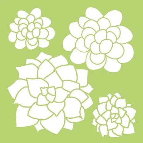 Kaisercraft 6x6" Designer Template - Succulents
