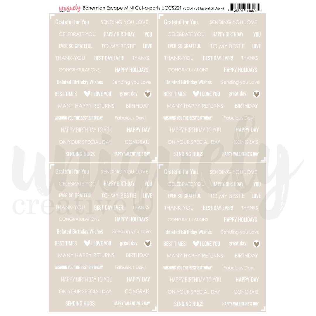 Uniquely Creative Bohemian Escape Mini Cut-a-Part