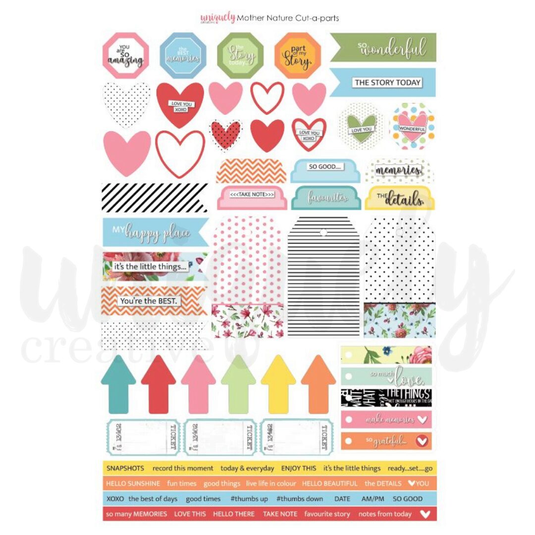 Uniquely Creative Cut-a-Part Sheet - Mother Nature
