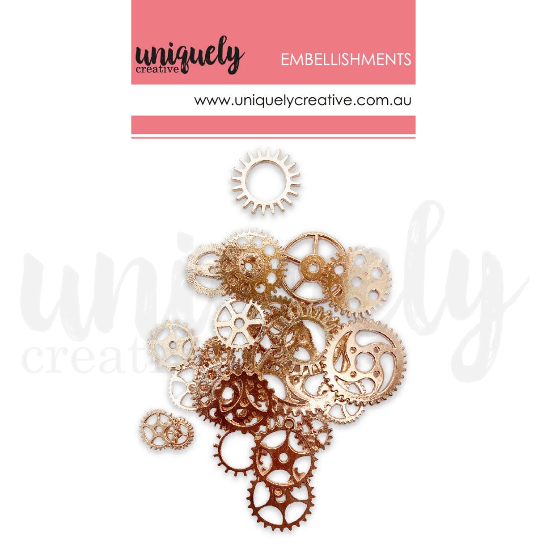 Uniquely Creative Rose Gold Metal Cogs