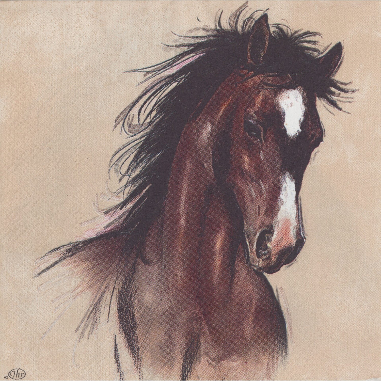 IHR Napkin/Serviette - Horses-Amy & Lucy