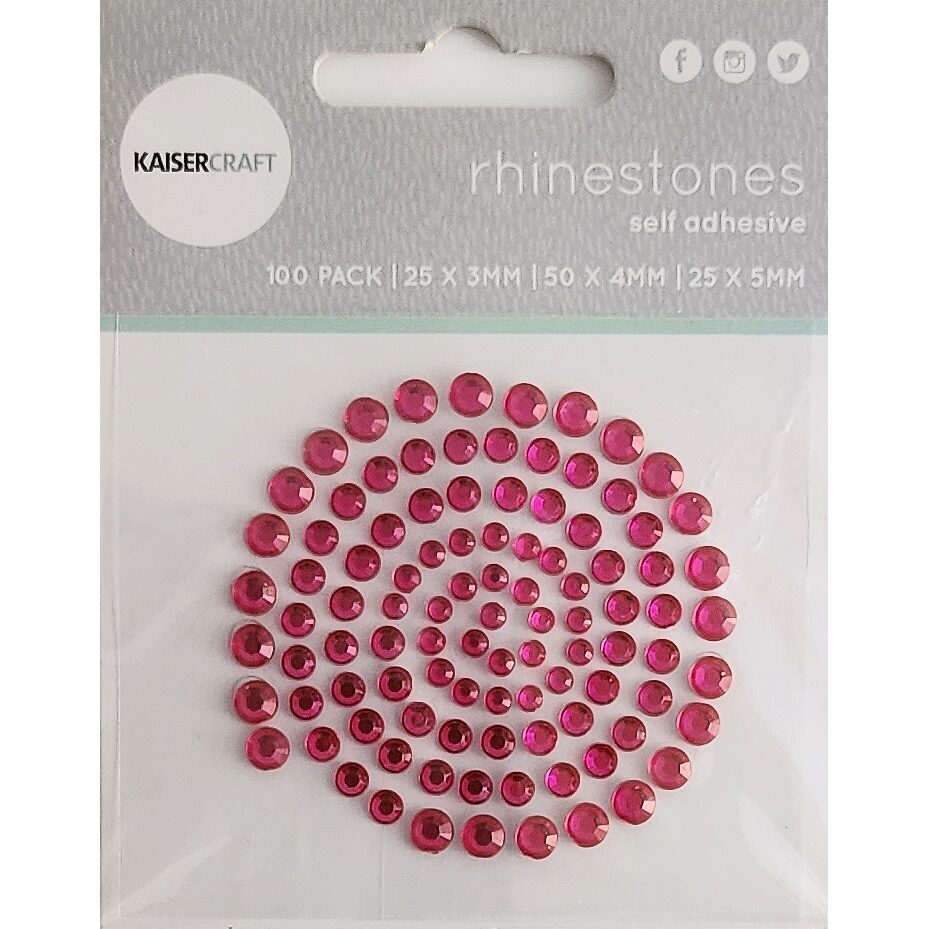 Kaisercraft Rhinestones - Hot Pink