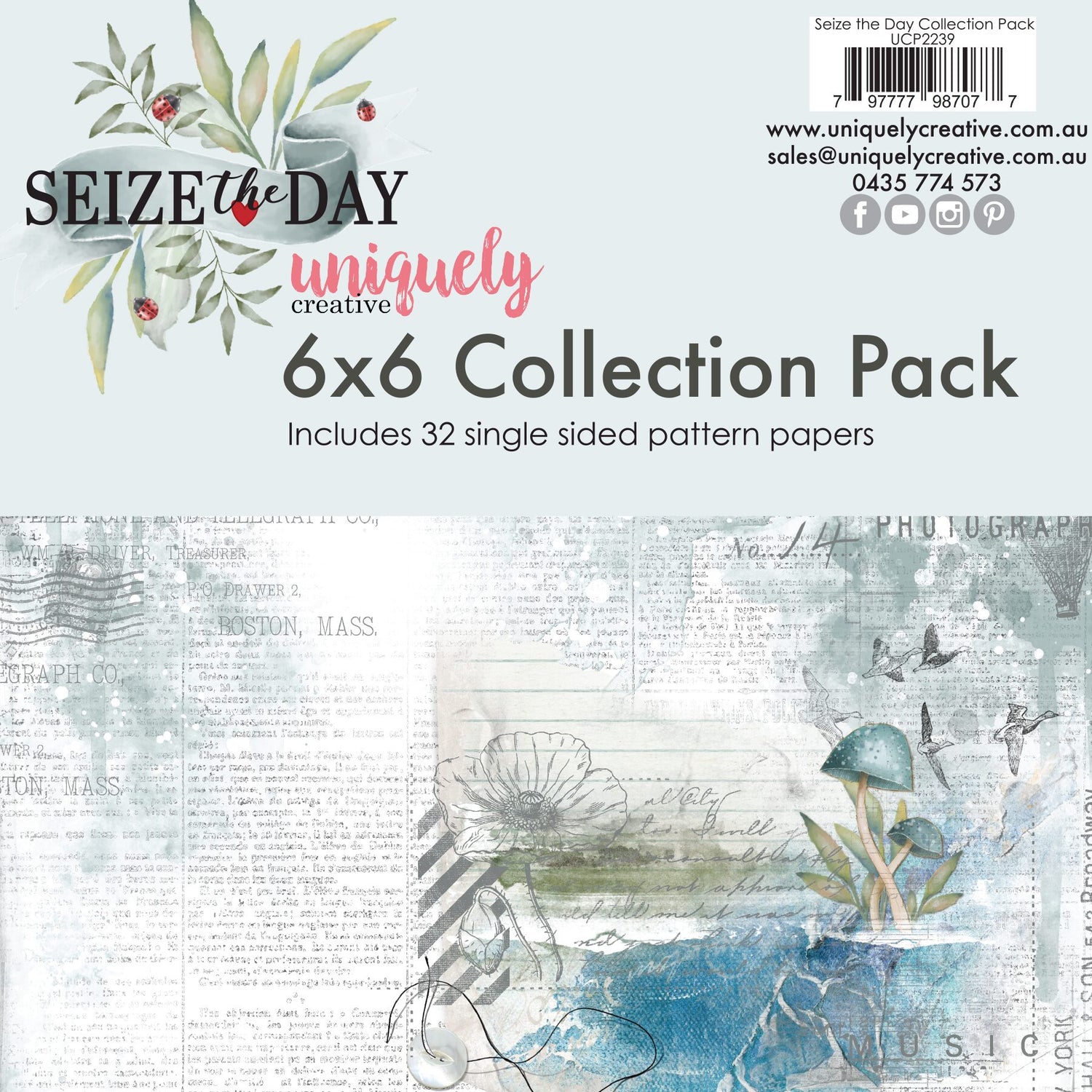 Uniquely Creative Seize the Day - 6x6" Collection Pack (32 papers)