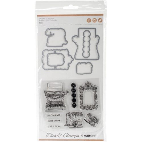 Kaisercraft Decorative Die & Stamp Set - Hello