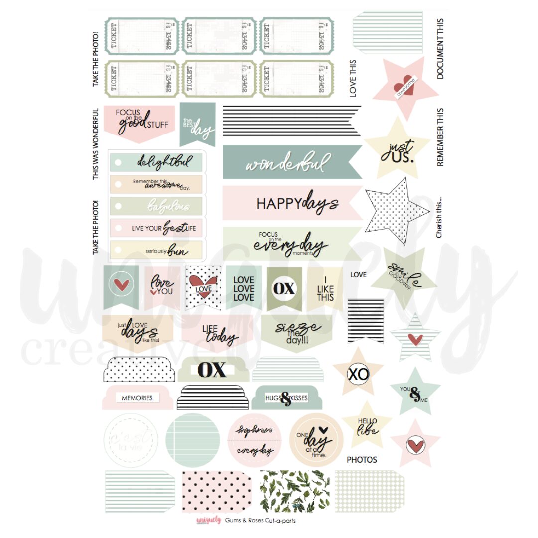 Uniquely Creative Cut-a-Part Sheet - Gums & Roses