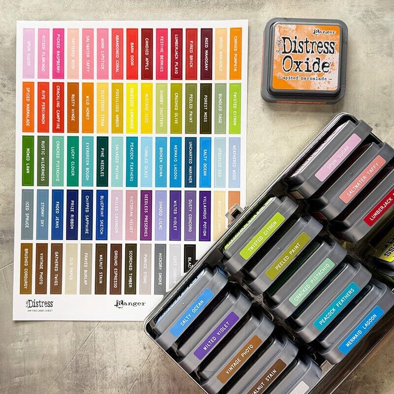 Tim Holtz Distress® Ink Pad Label Sheet - White Printing