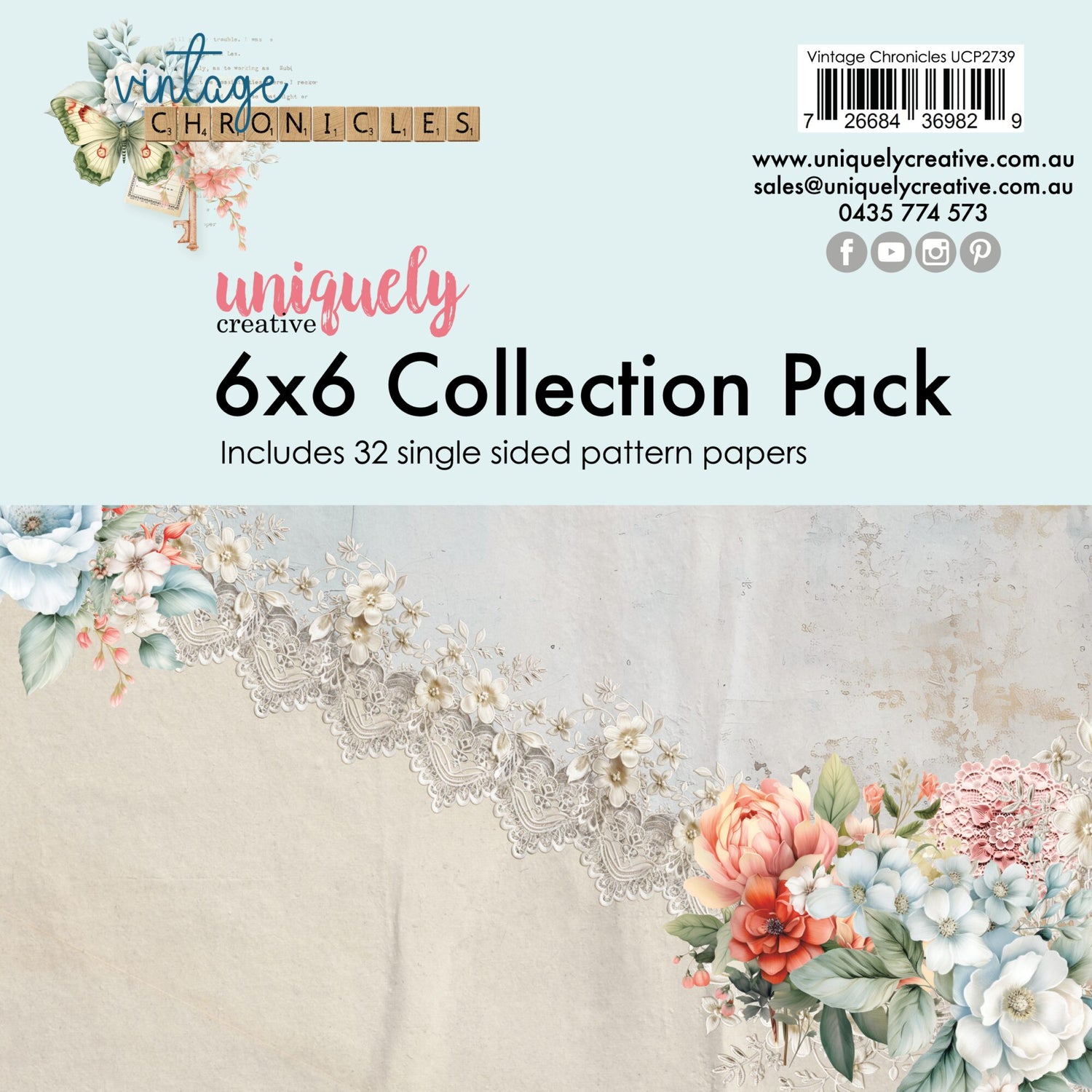 Uniquely Creative Vintage Chronicles - 6x6" Collection Pack (32 papers)