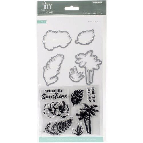 Kaisercraft Decorative Die & Stamp Set - Tropical Beach