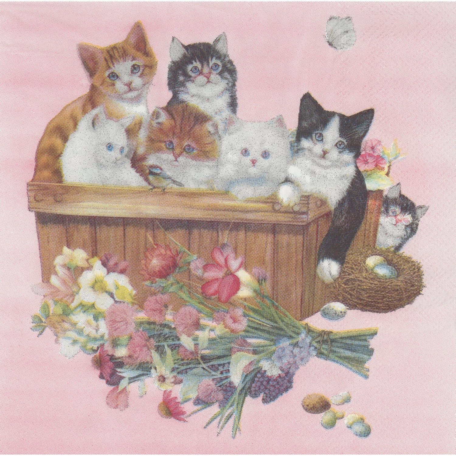 Unbranded Napkin/Serviette - Petals & Paws