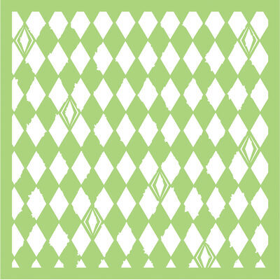 Kaisercraft 6x6" Designer Template - Distressed Diamonds