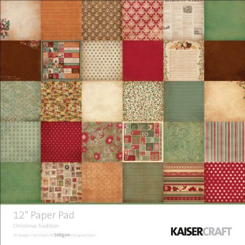 Kaisercraft 12x12" Paper Pad - Christmas Tradition (60 papers)
