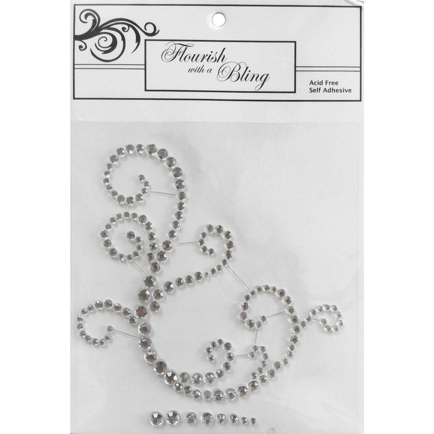 FWAB Elise Rhinestone Flourish - Silver