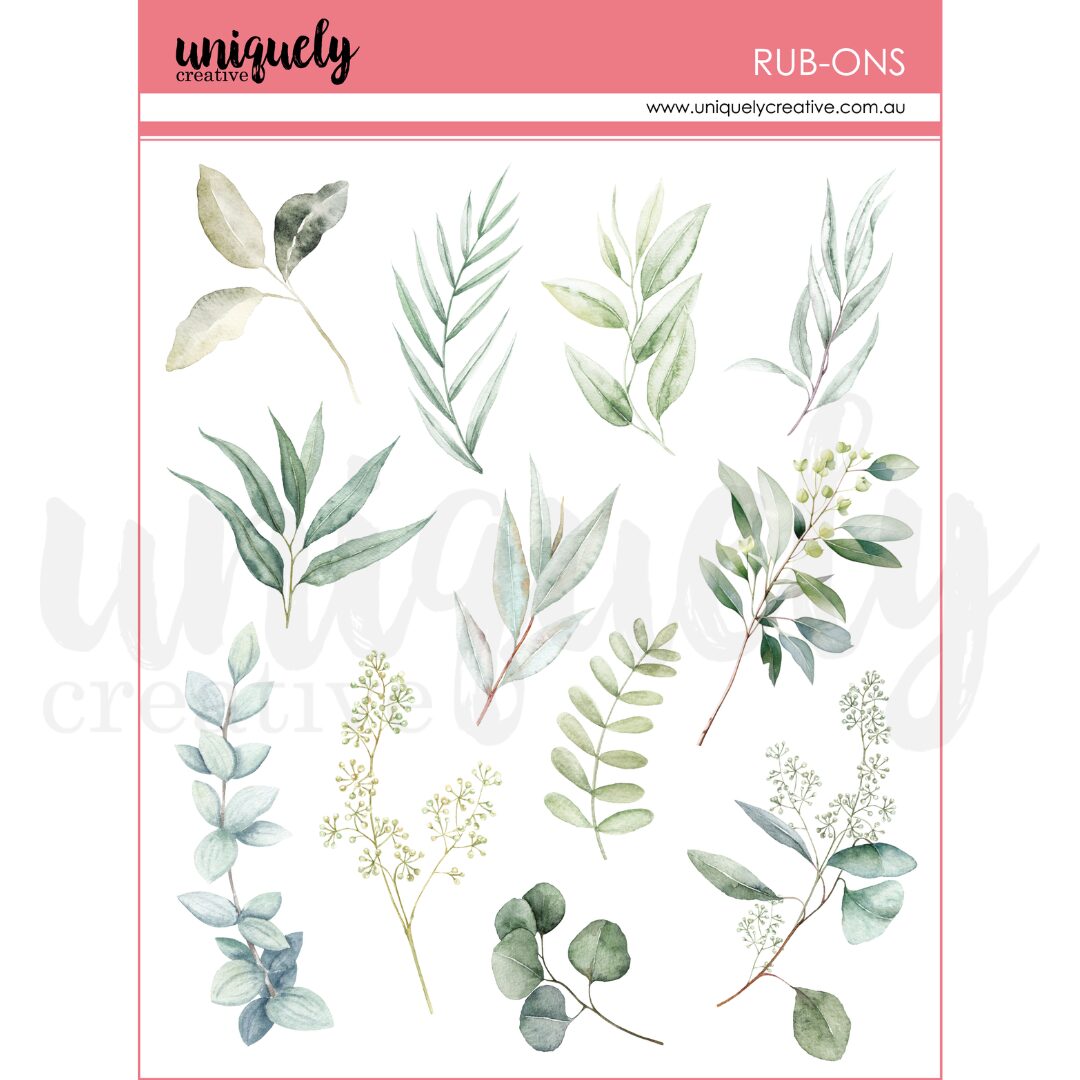 Uniquely Creative Rub-ons - Boho Botanicals