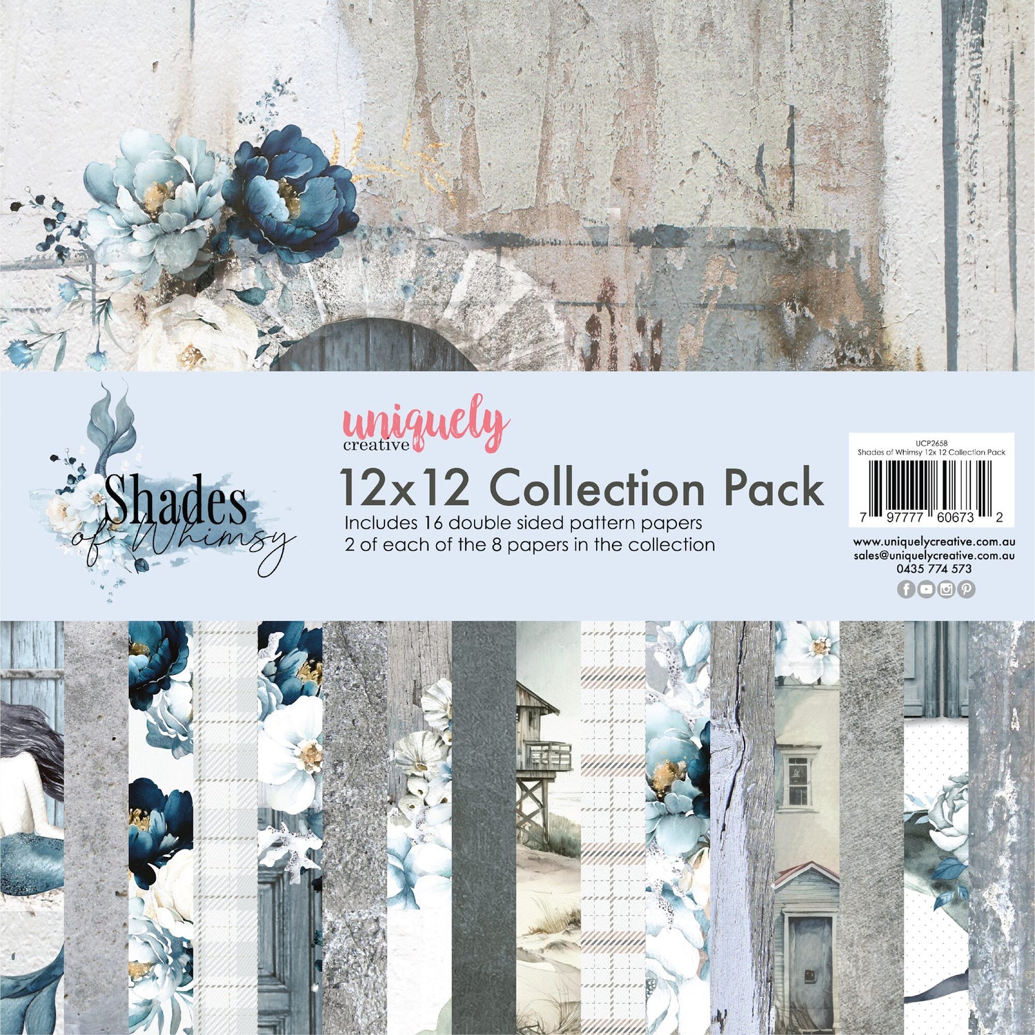 Uniquely Creative Shades of Whimsy - 12x12" Collection Pack (16 papers)