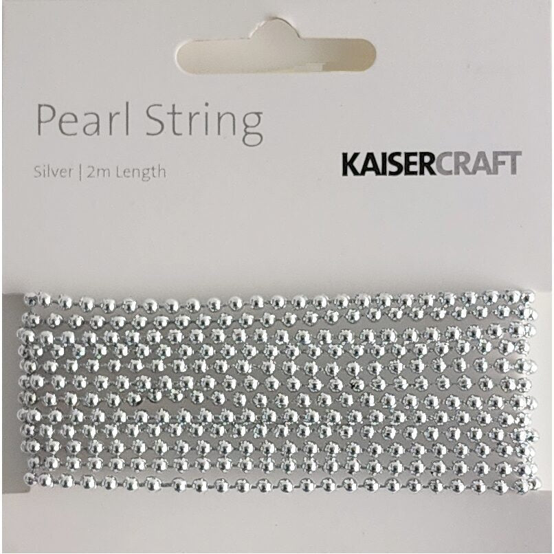 Kaisercraft Pearl String - Silver