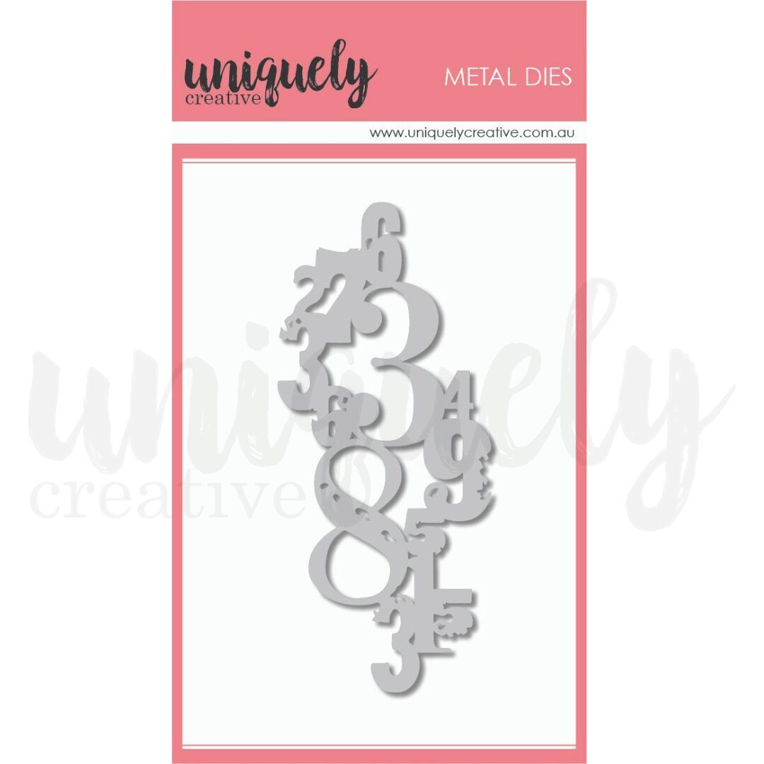 Uniquely Creative Die - Grungy Numbers