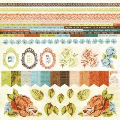 Kaisercraft 12x12" Sticker Sheet - Marigold