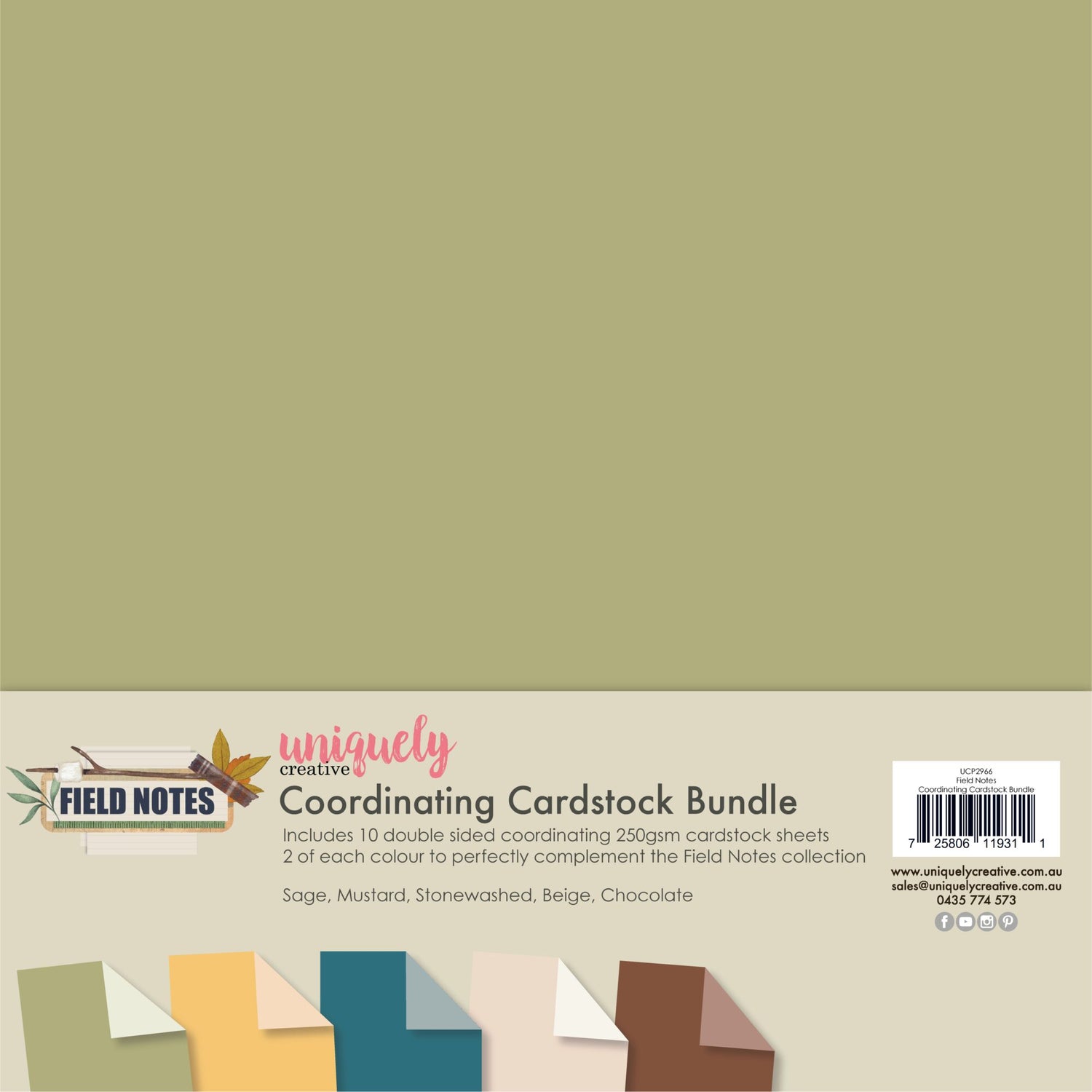Uniquely Creative Field Notes - Coordinating Cardstock Bundle
