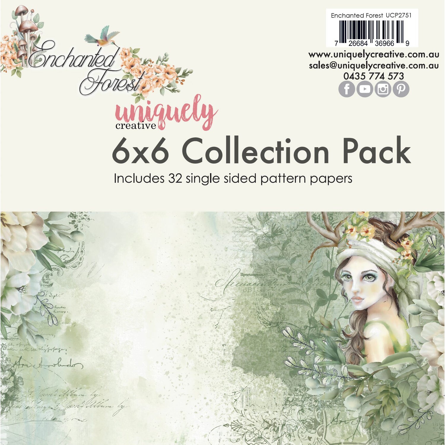 Uniquely Creative Enchanted Forest - 6x6" Collection Pack (32 papers)
