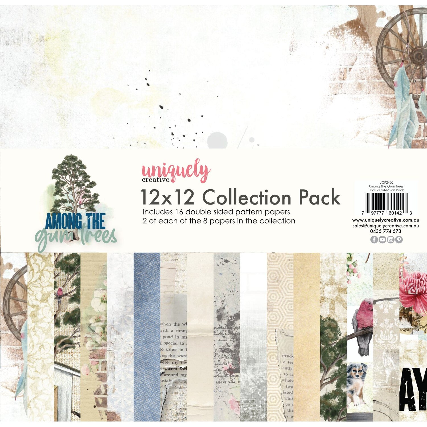 Uniquely Creative Among the Gum Trees - 12x12" Collection Pack (16 papers)
