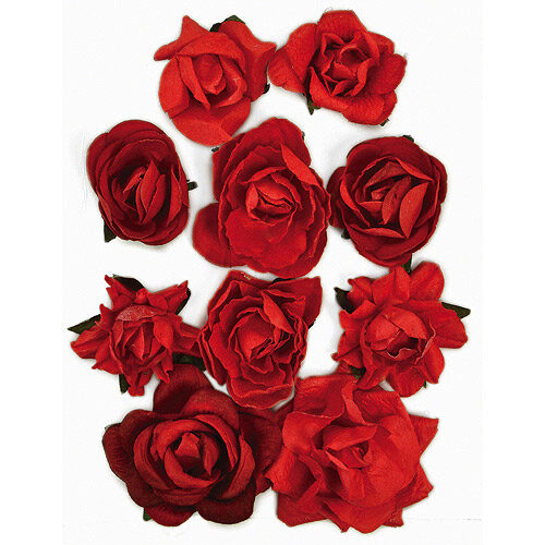 Kaisercraft Paper Blooms - Fire Red