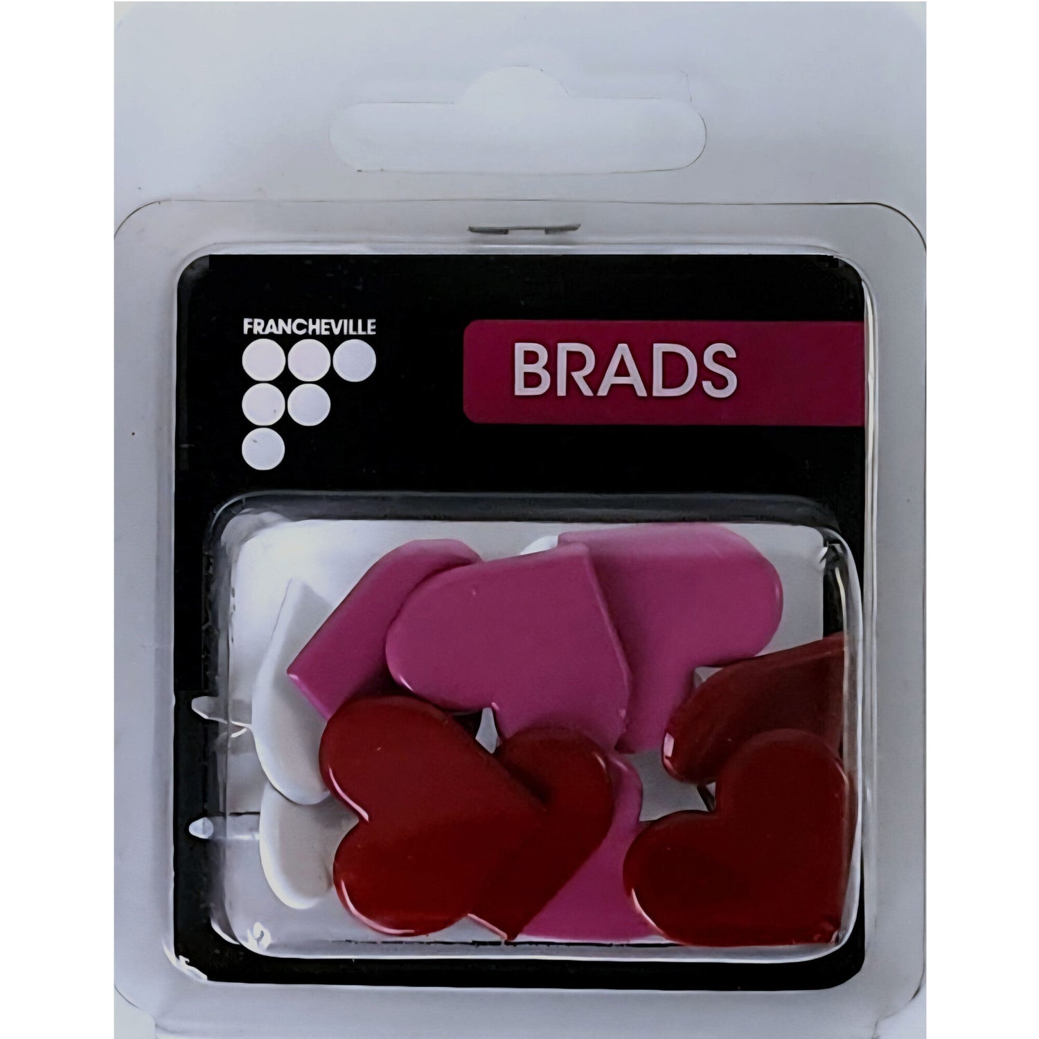 Francheville Brads - Large Hearts - Mixed (12pk)