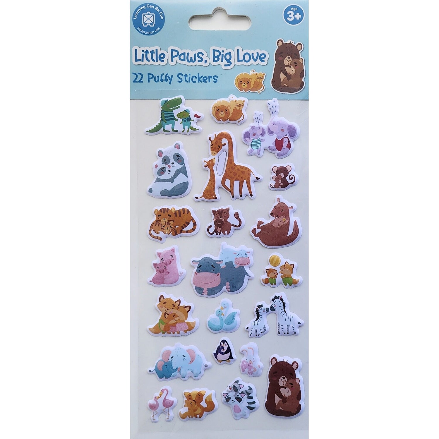 Learning Can be Fun Puffy Stickers - Little Paws, Big Love