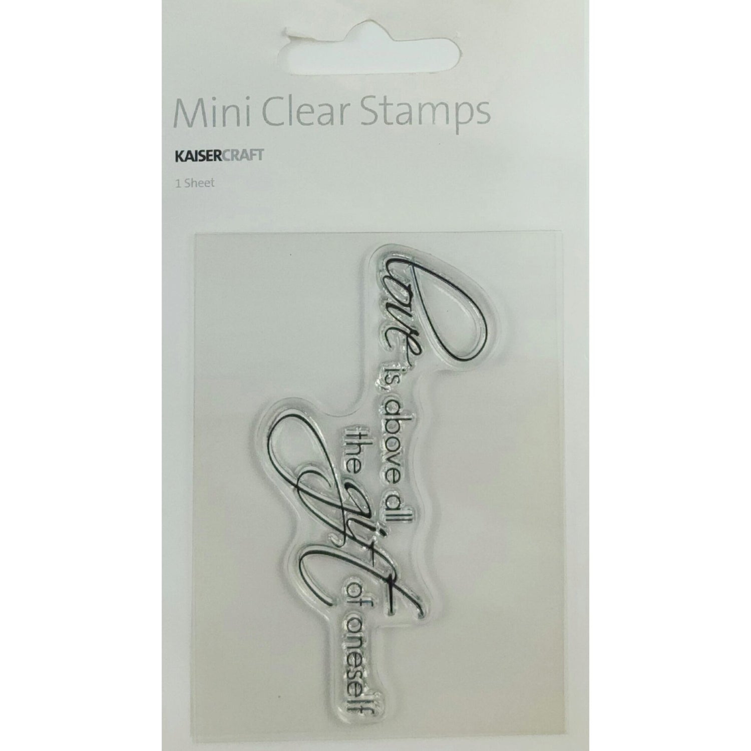 Kaisercraft MIni Clear Stamp - Gift of Love