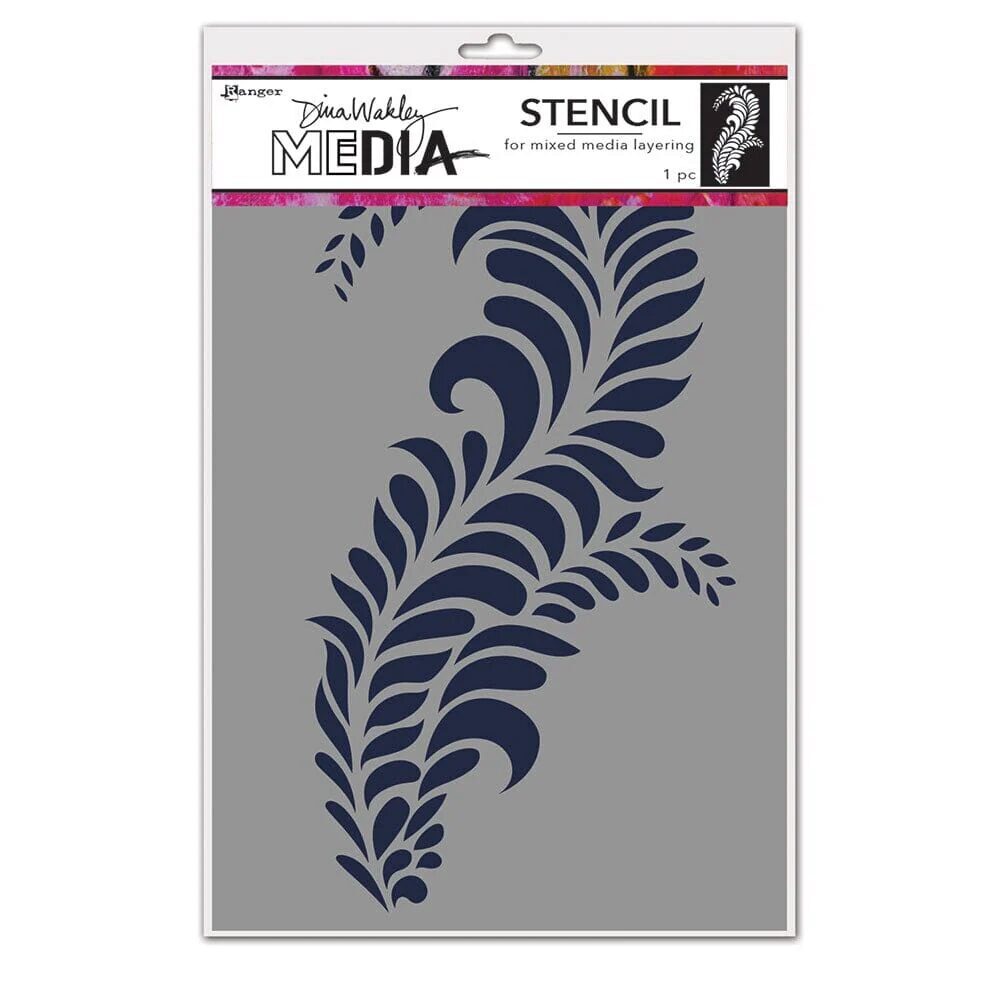 Dina Wakley MEDIA Stencil - Giant Flourish