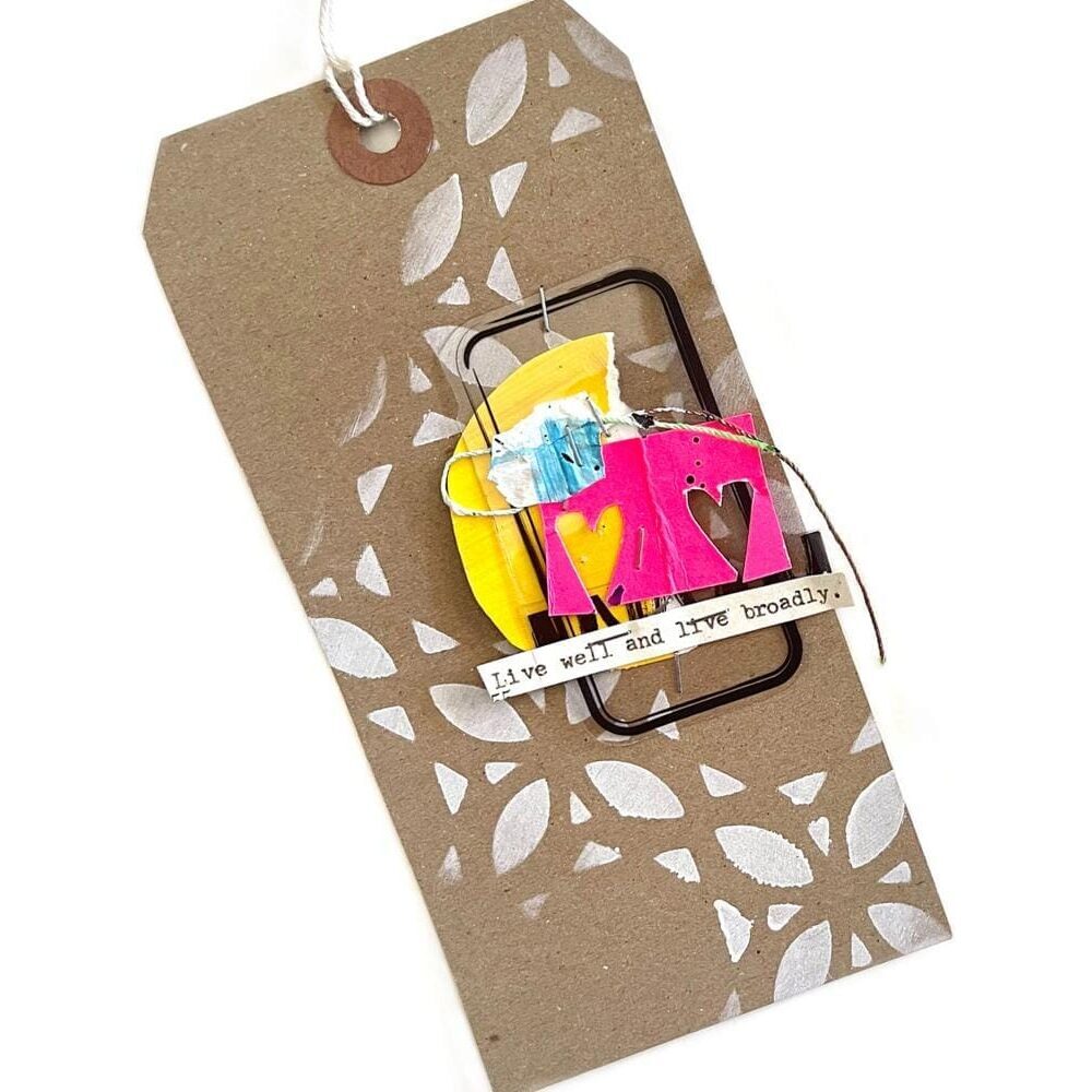 Dina Wakley MEDIA Stencil - Curly Tiles
