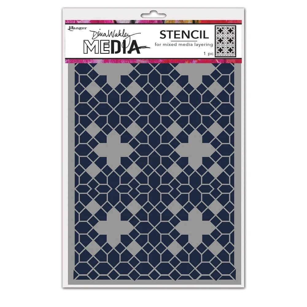 Dina Wakley MEDIA Stencil - Floor Pattern