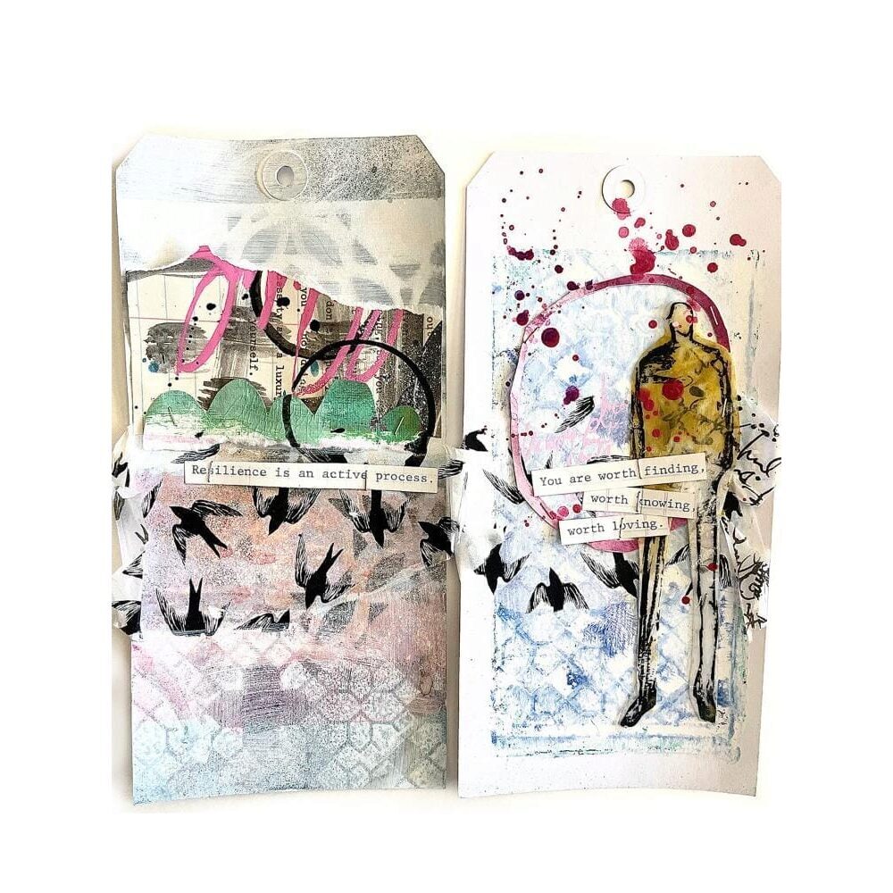 Dina Wakley MEDIA Stencil - Floor Pattern