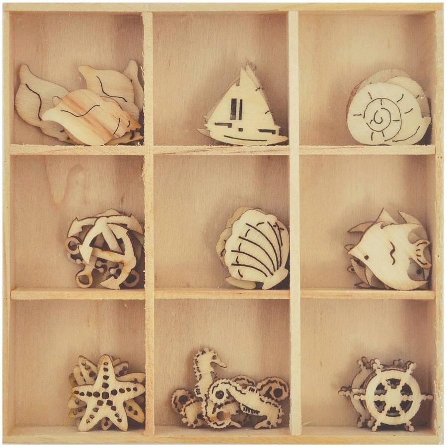 Kaisercraft Wooden Flourish Pack - Sea Life