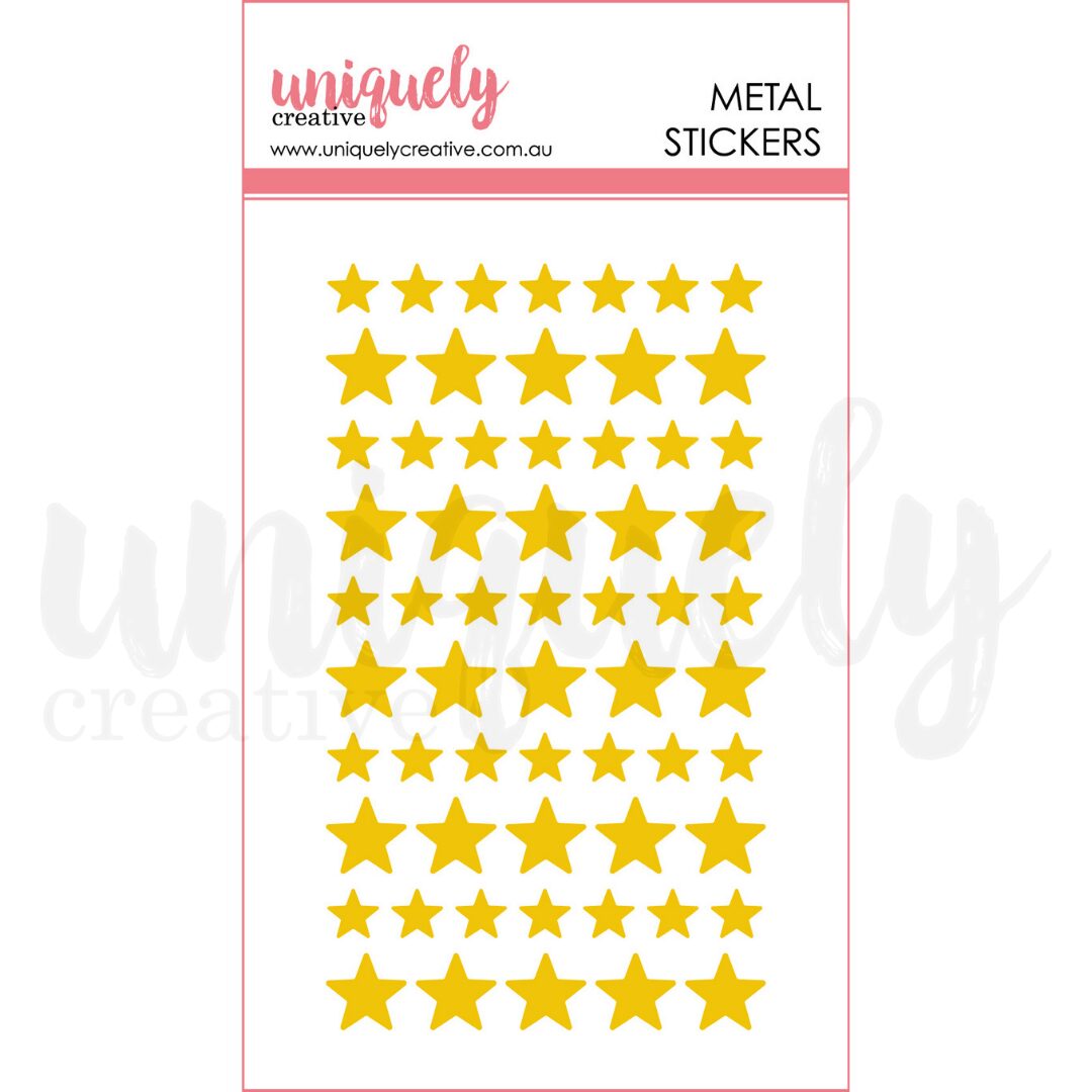 Uniquely Creative Stickers - Metal Stars (Gold)