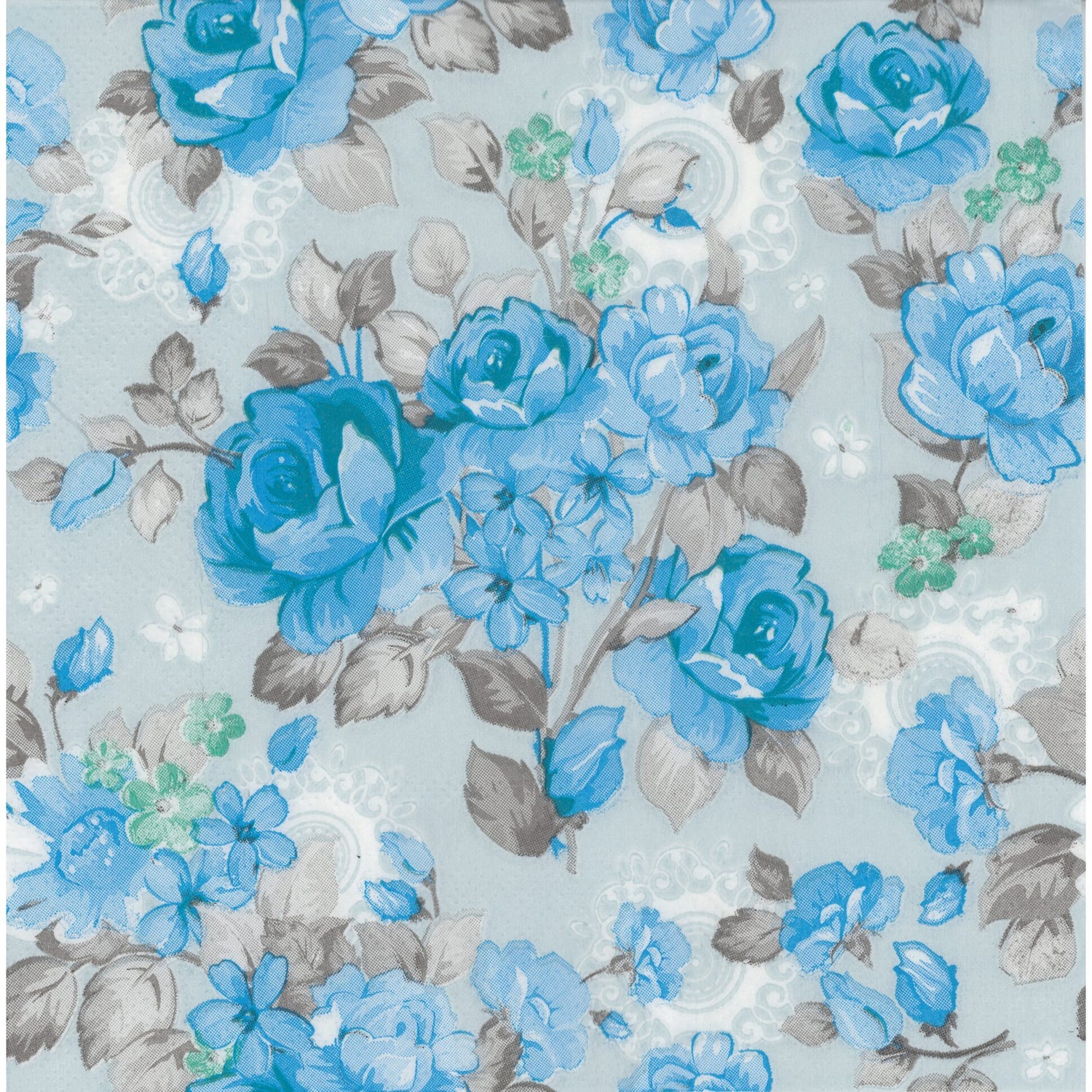 Unbranded Napkin/Serviette - Blue Roses
