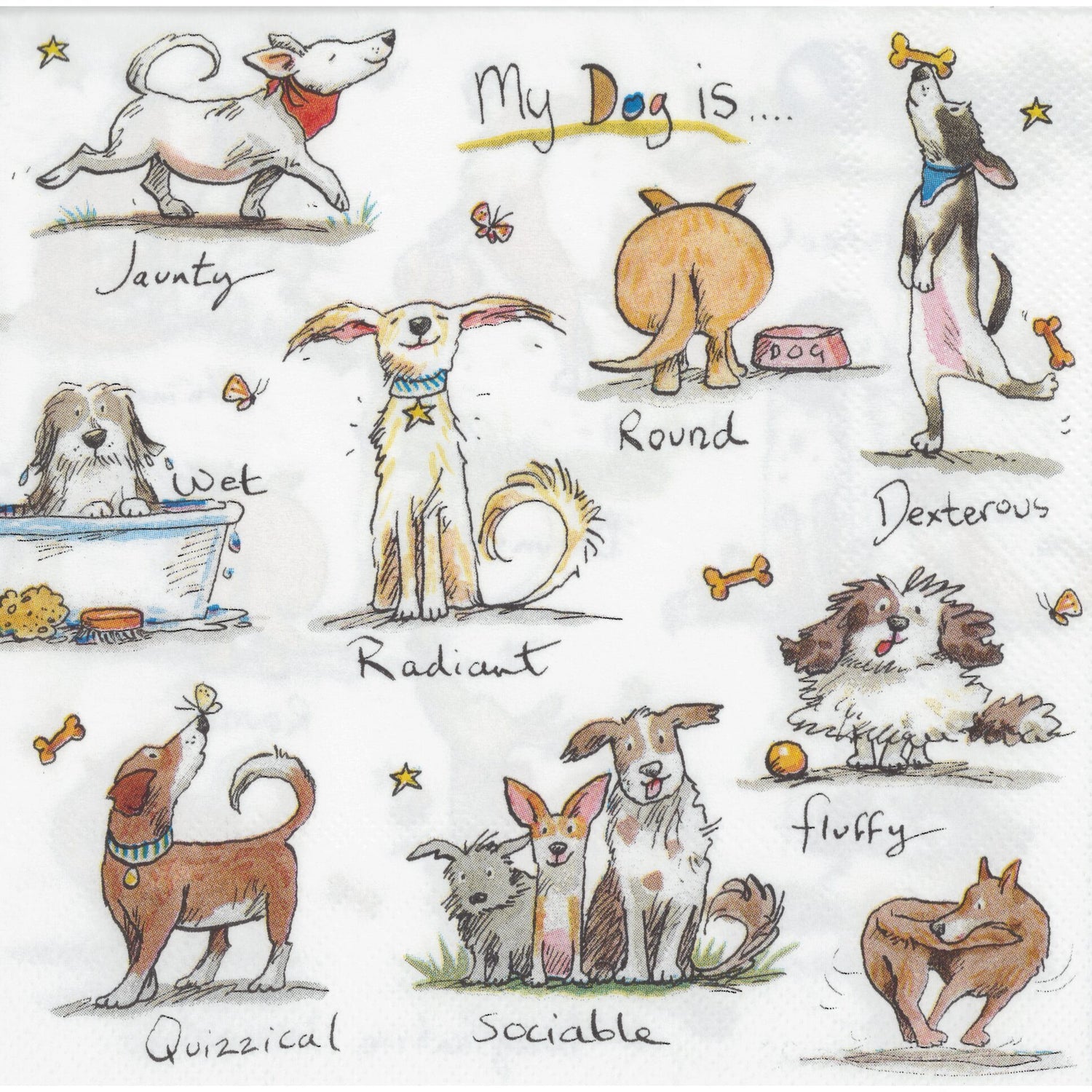 Unbranded Napkin/Serviette - My Dog Is...
