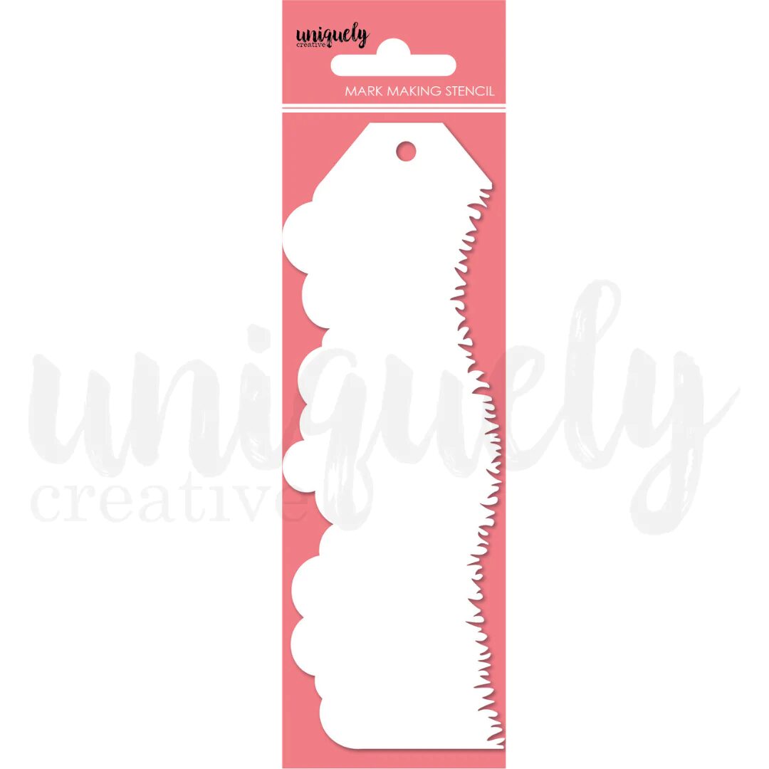 Uniquely Creative Mark Making Stencil - Clouds & Grass