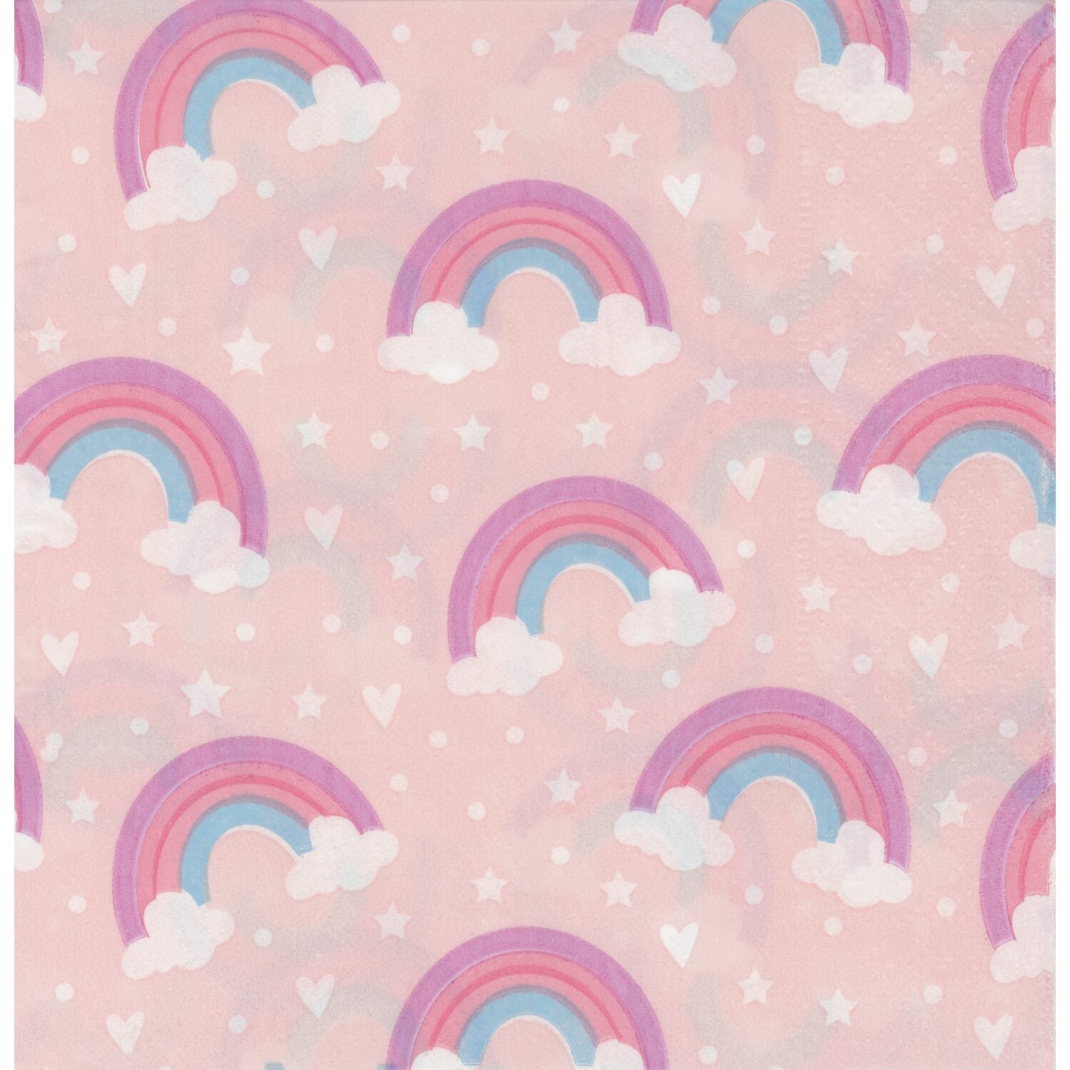 Unbranded Cocktail Napkin/Serviette - Rainbows
