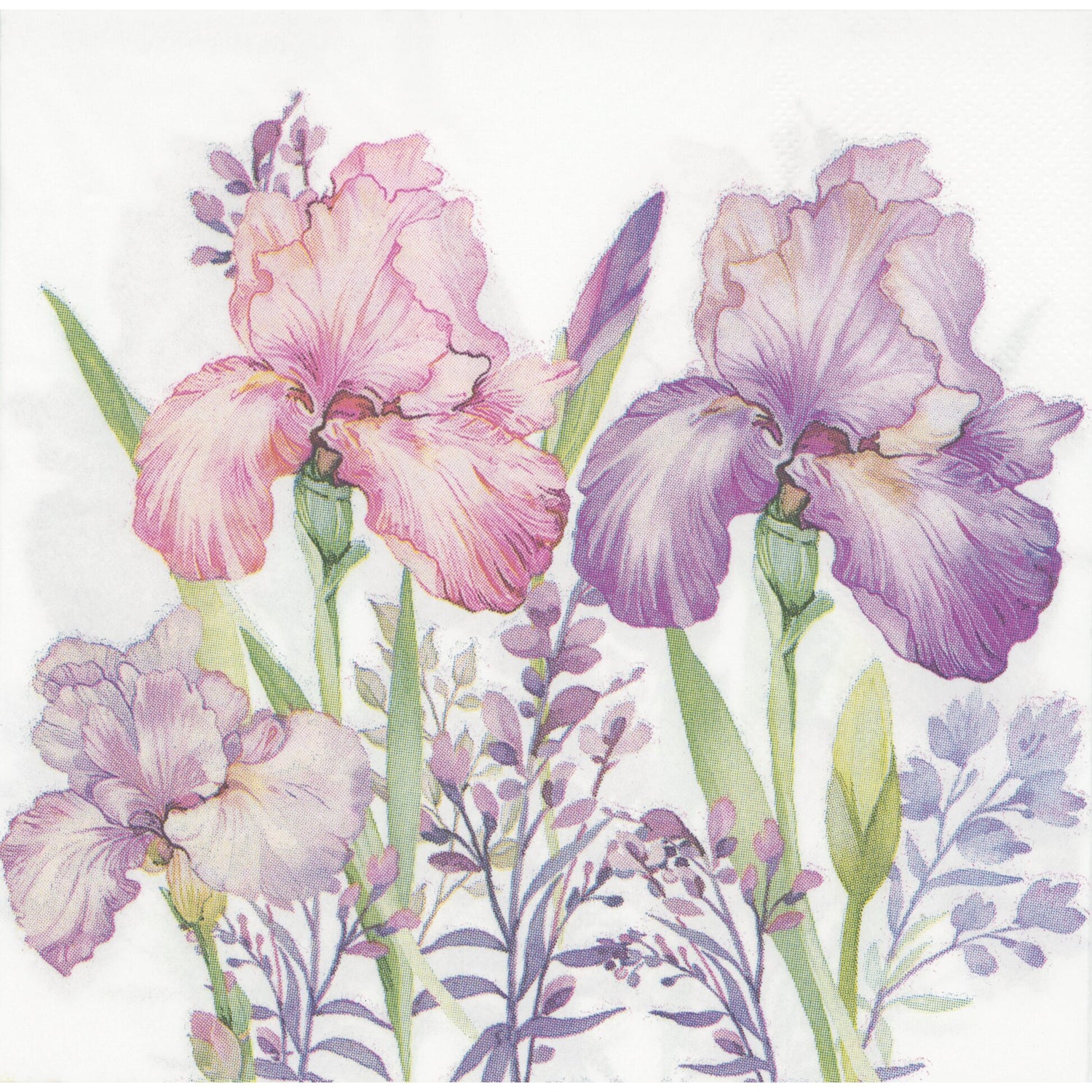 Unbranded Napkin/Serviette - Irises