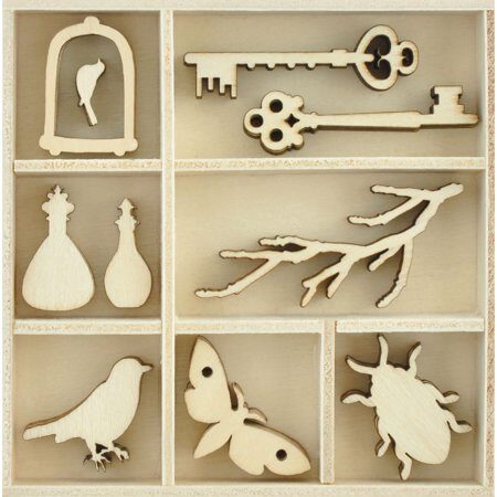Kaisercraft Wooden Flourish Pack - Curiosities